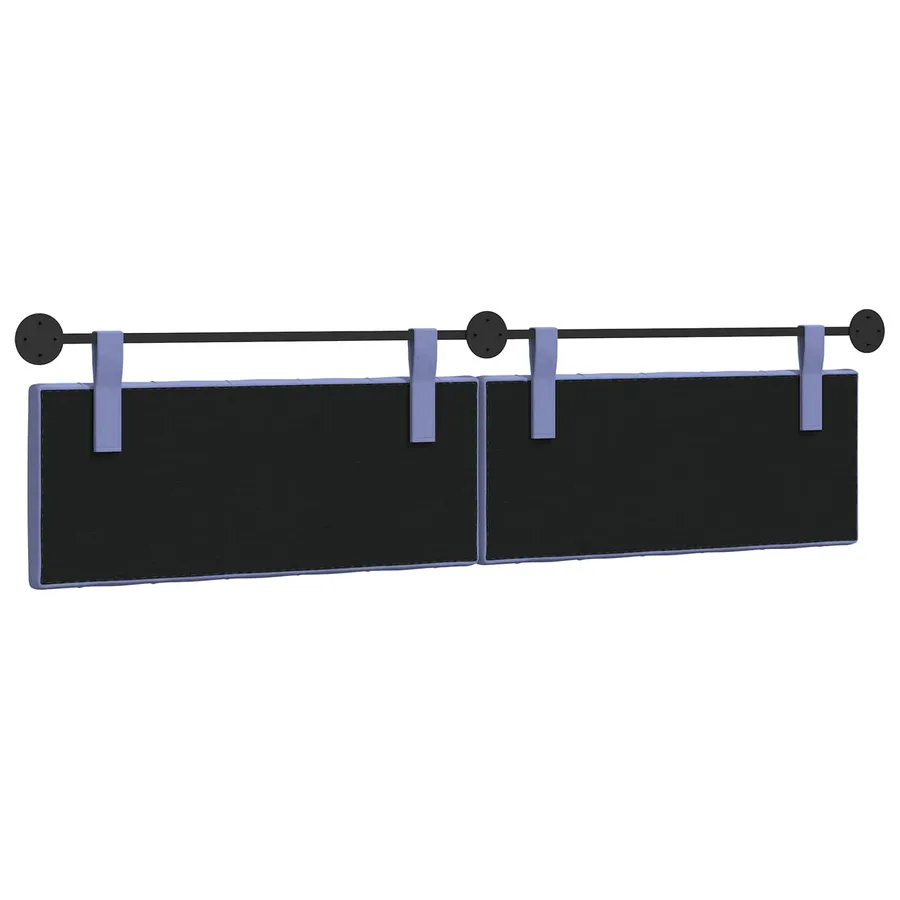 Tête de lit suspendue Bleu denim Tissu - 7