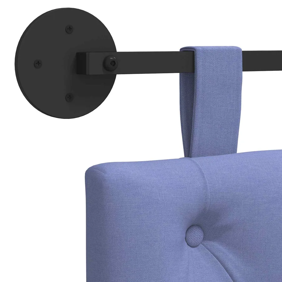 Tête de lit suspendue Bleu denim Tissu - 9