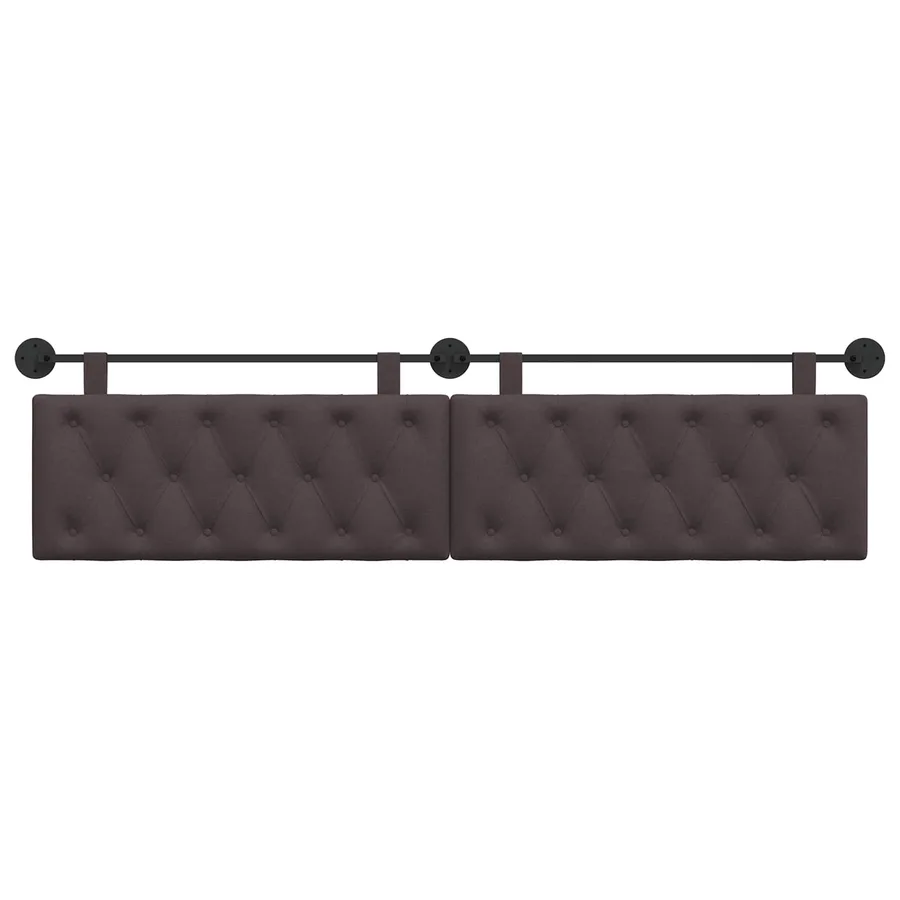 Tête de lit suspendue Marron foncé Tissu - 5