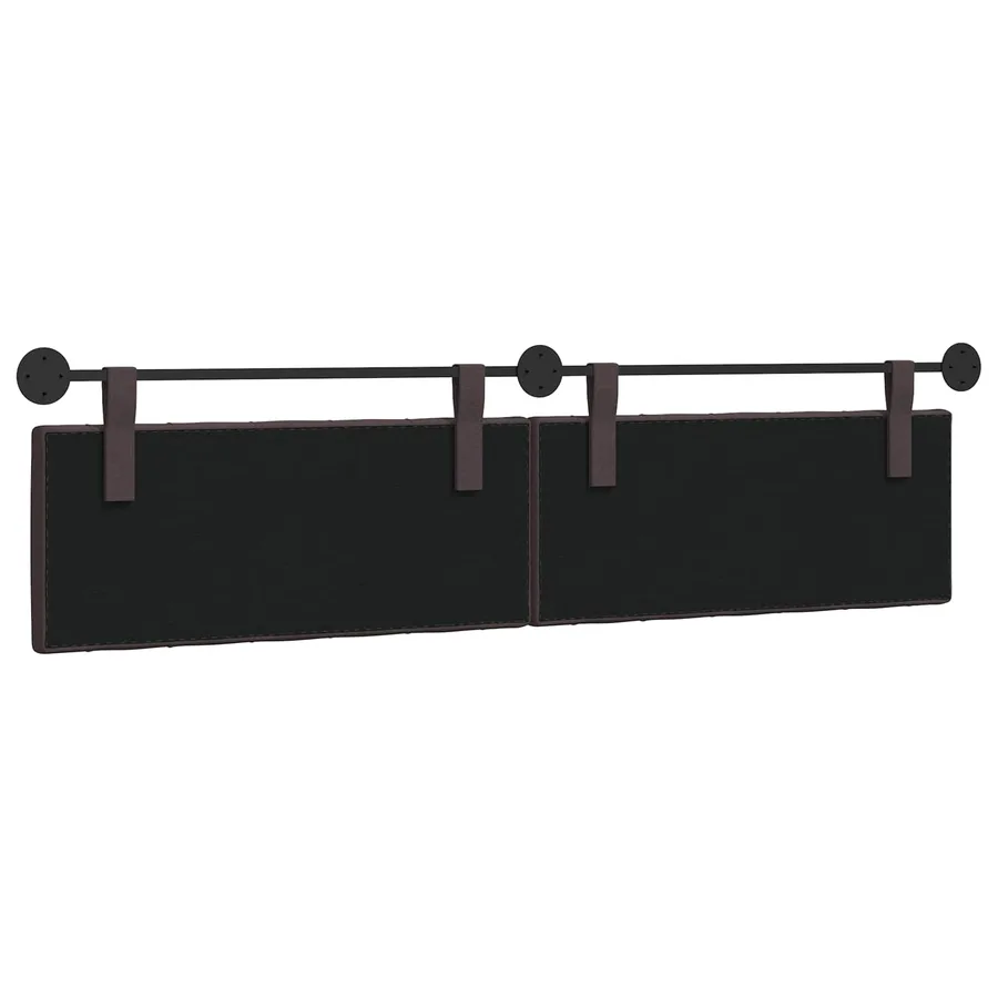 Tête de lit suspendue Marron foncé Tissu - 7