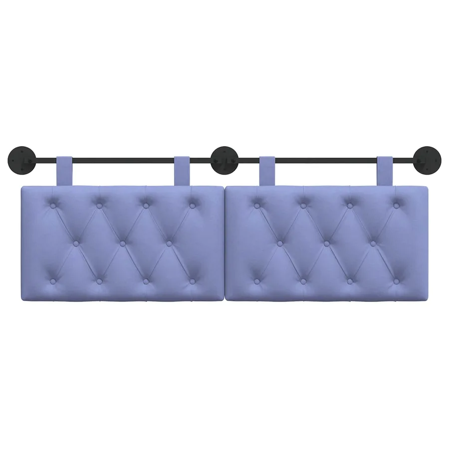 Tête de lit suspendue Bleu denim Tissu - 5