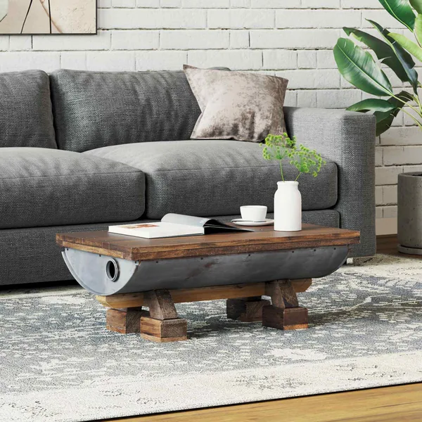Table basse Naturel 90 x 50 x 35 cm bois