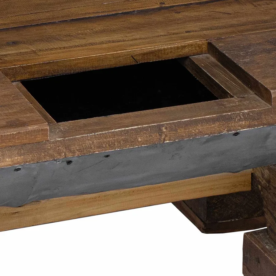 Table basse Naturel 90 x 50 x 35 cm bois - 10
