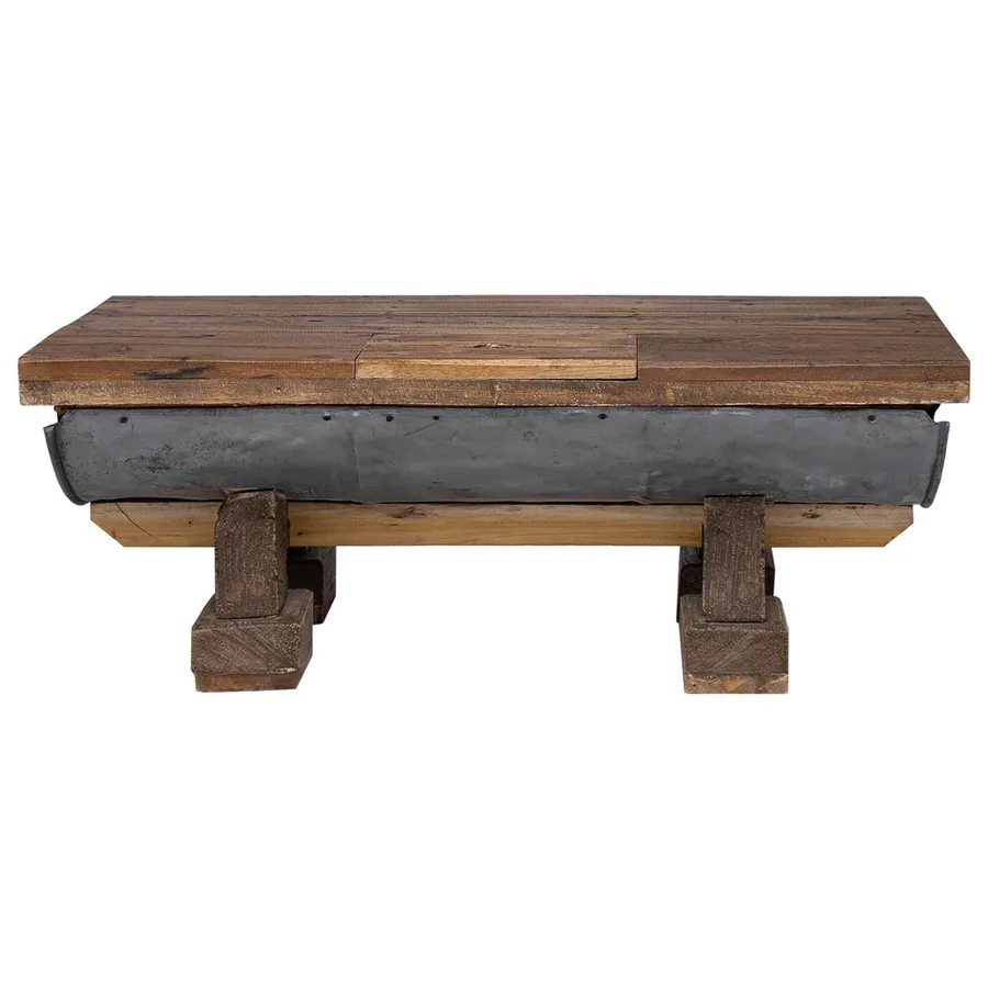 Table basse Naturel 90 x 50 x 35 cm bois - 4