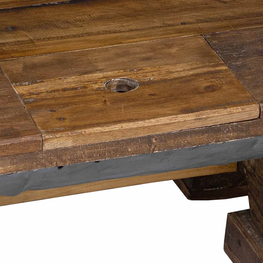 Table basse Naturel 90 x 50 x 35 cm bois - 9