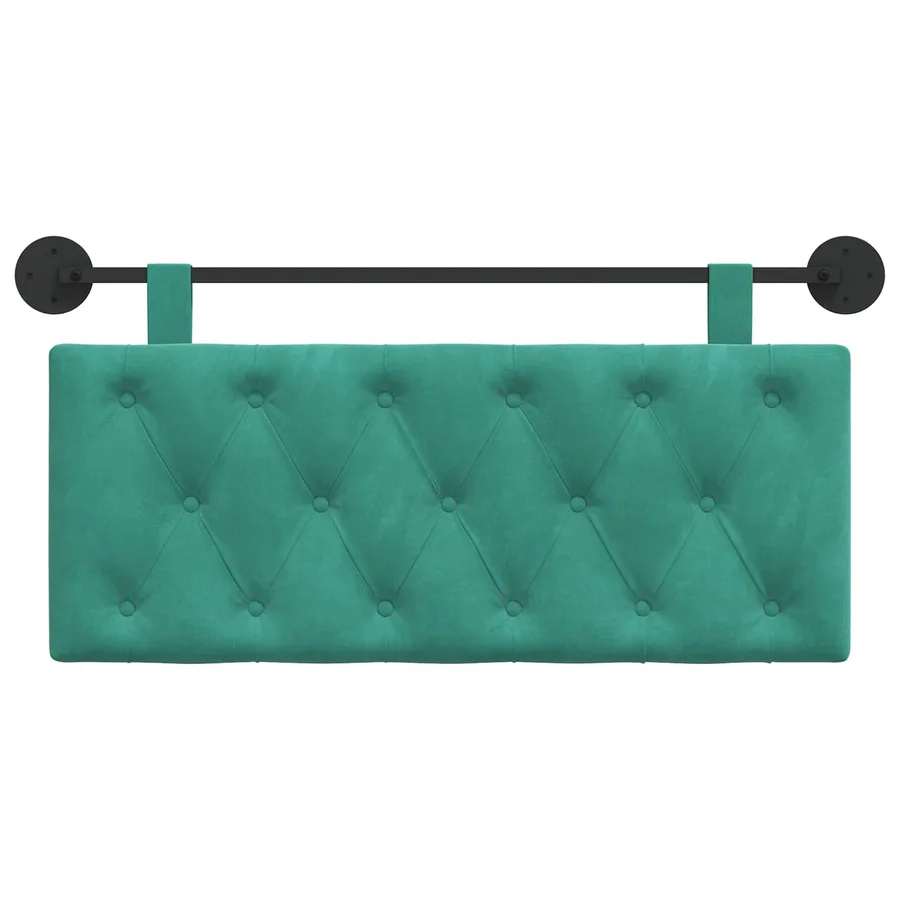 Tête de lit suspendue Avec lumière LED Turquoise Velours - 5