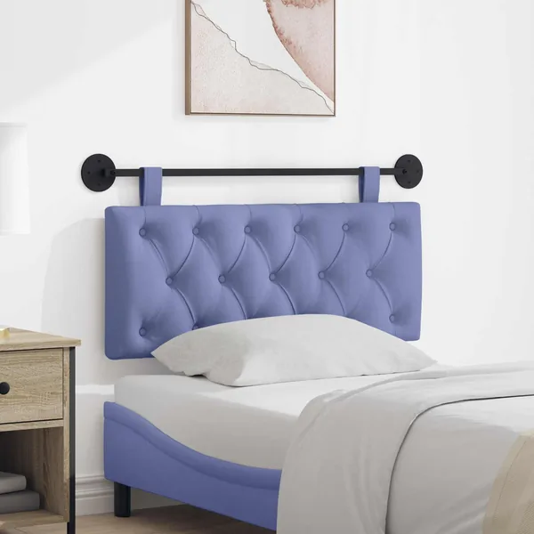 Tête de lit suspendue Bleu denim Tissu