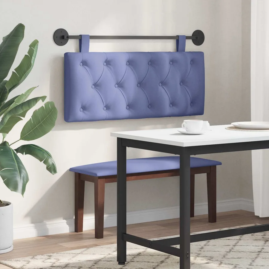 Tête de lit suspendue Bleu denim Tissu - 4