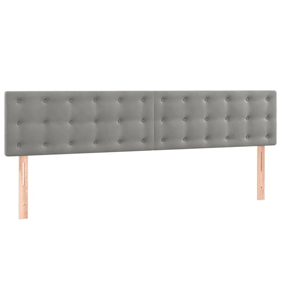 Sommier à lattes de lit et matelas Gris clair 160x200cm Velours - 6