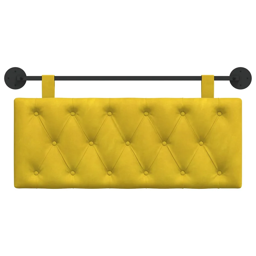 Tête de lit suspendue Avec lumière LED Jaune Velours - 5