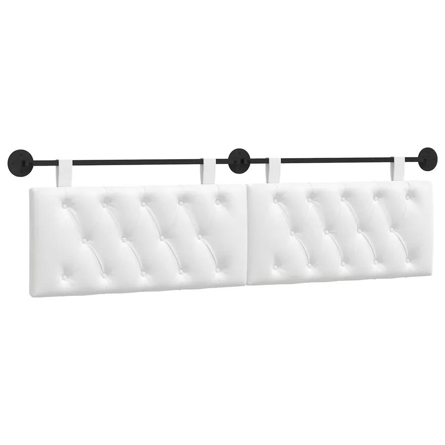 Tête de lit suspendue Blanc Tissu - 2