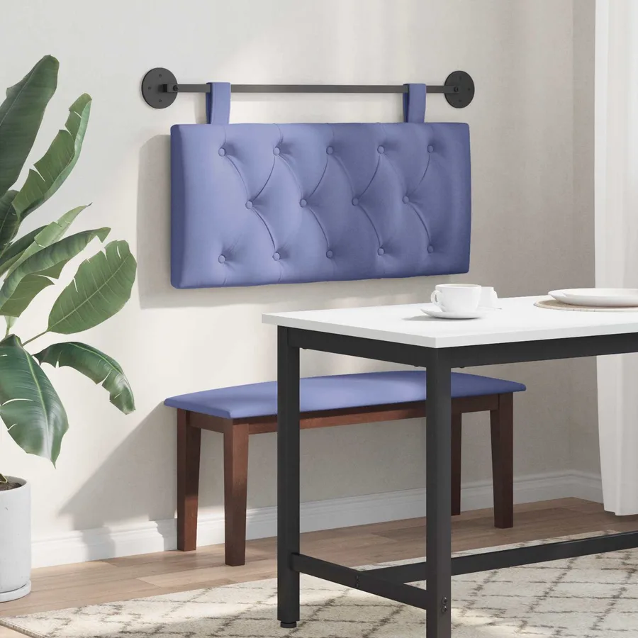 Tête de lit suspendue Bleu denim Tissu - 4