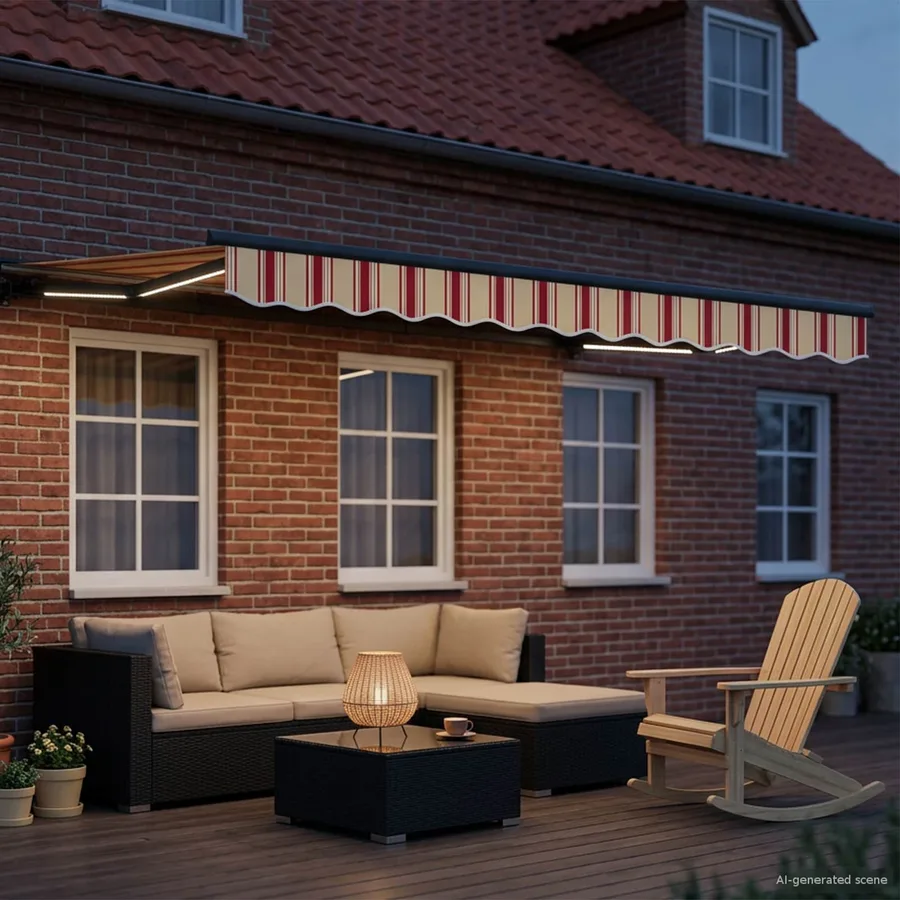 Cadre de store manuel avec LEDs 3,5 x 2 m - 3