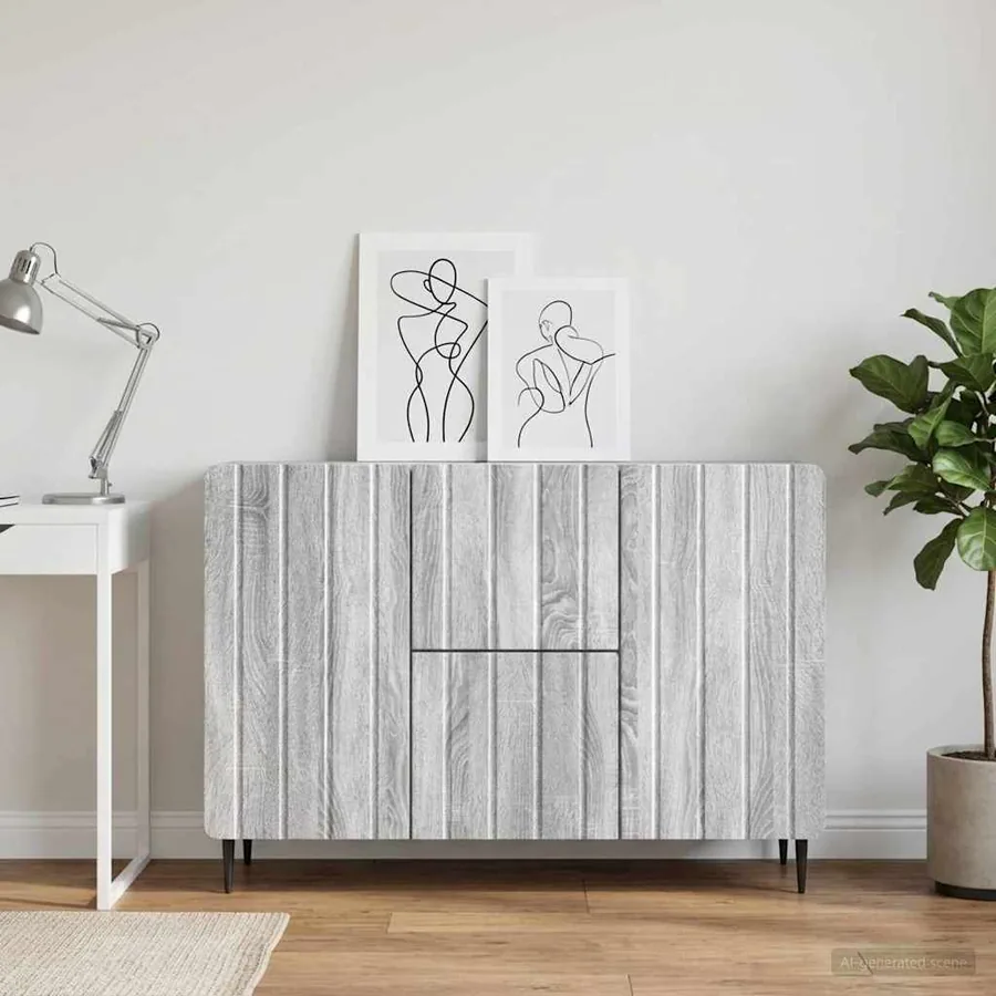 Buffet Sonoma gris 89 x 34,5 x 62 cm Bois d'ingénierie