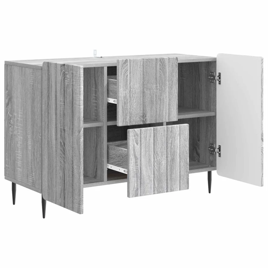 Buffet Sonoma gris 89 x 34,5 x 62 cm Bois d'ingénierie - 5