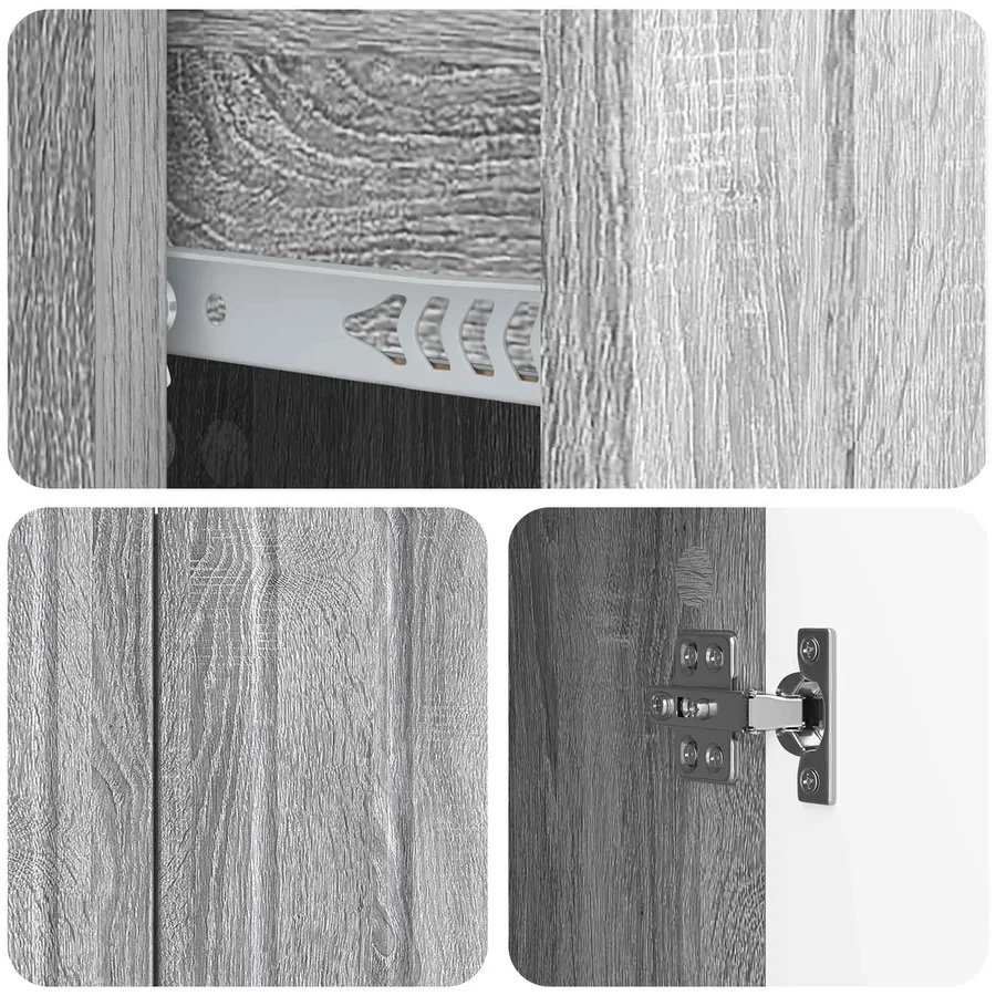 Buffet Sonoma gris 89 x 34,5 x 62 cm Bois d'ingénierie - 9
