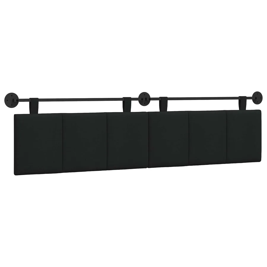 Tête de lit suspendue Noir Tissu - 2