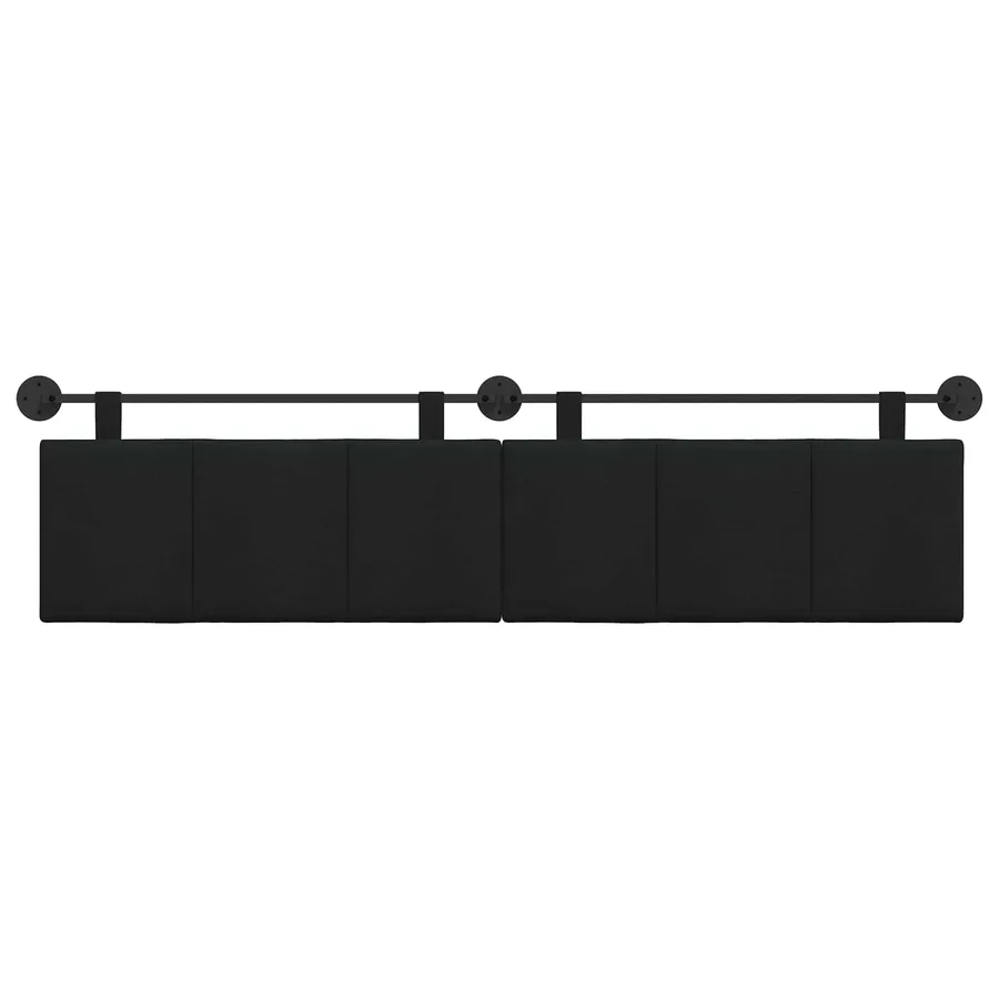 Tête de lit suspendue Noir Tissu - 5