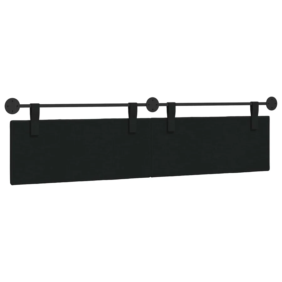 Tête de lit suspendue Noir Tissu - 7