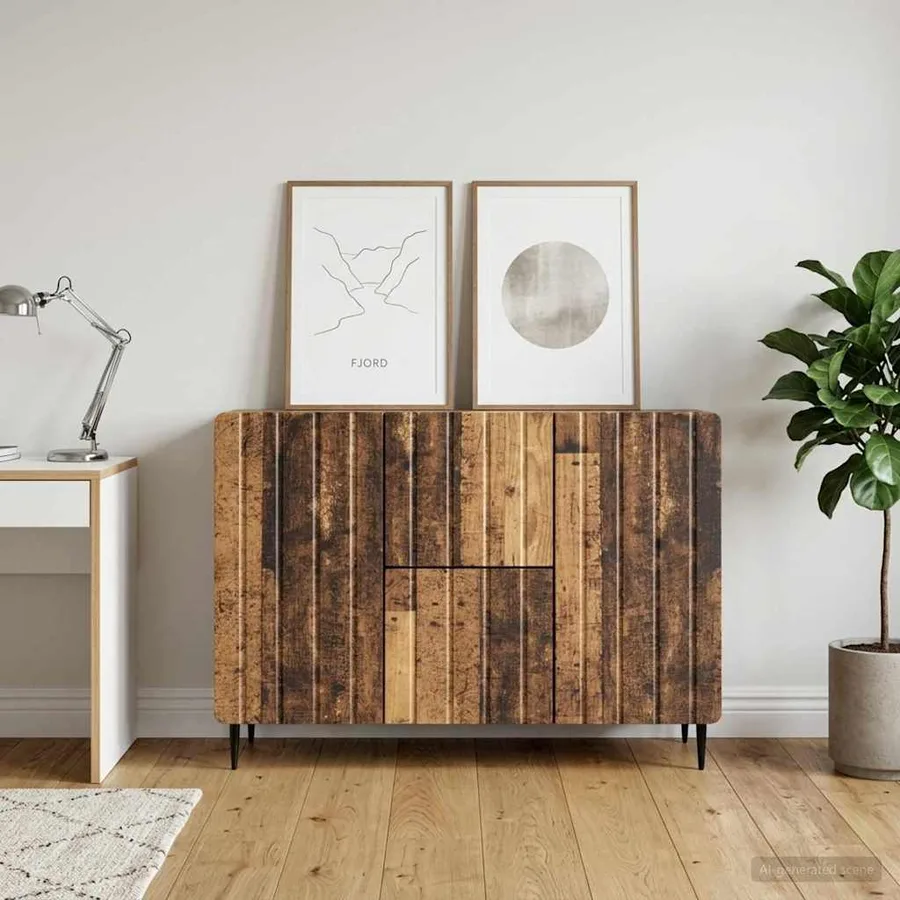 Buffet Bois ancien 89 x 34,5 x 62 cm Bois d'ingénierie - 4
