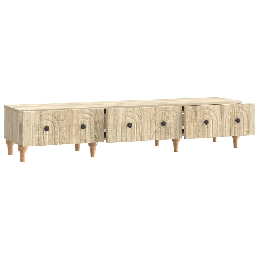 Meuble TV Chêne Sonoma 147 x 34,5 x 30 cm Bois d'ingénierie - 5