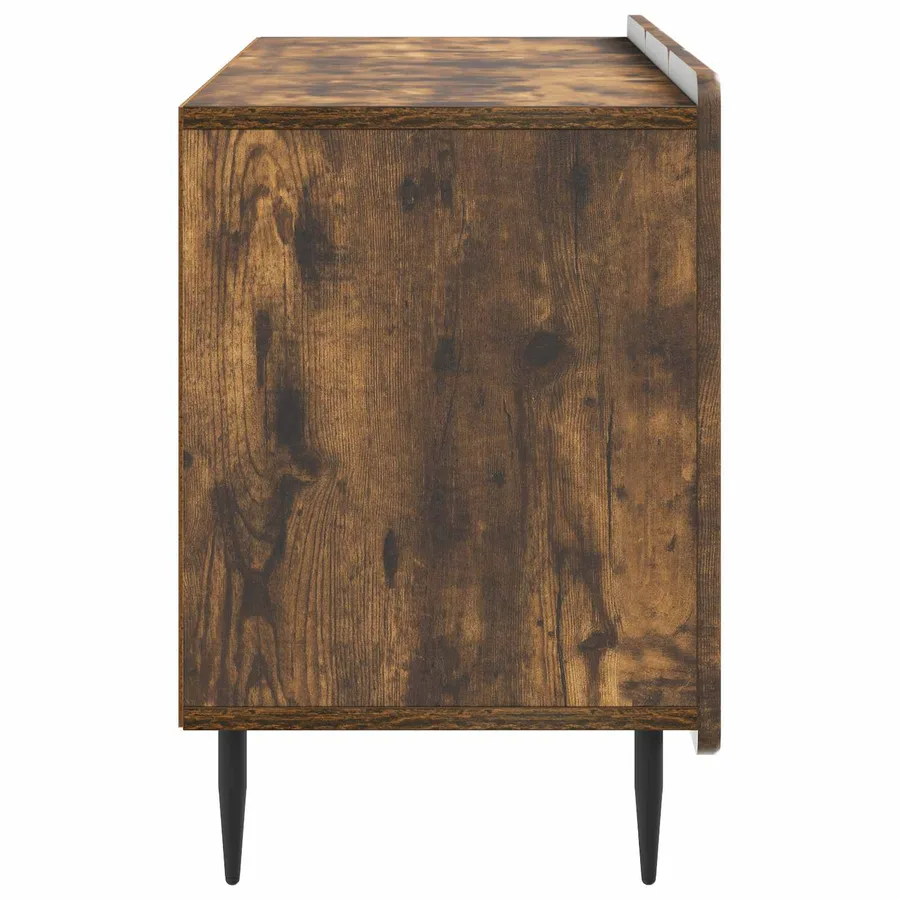 Meuble TV Chêne fumé 99 x 34,5 x 52 cm Bois d'ingénierie - 7