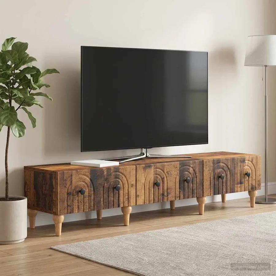 Meuble TV Bois ancien 147 x 34,5 x 30 cm Bois d'ingénierie