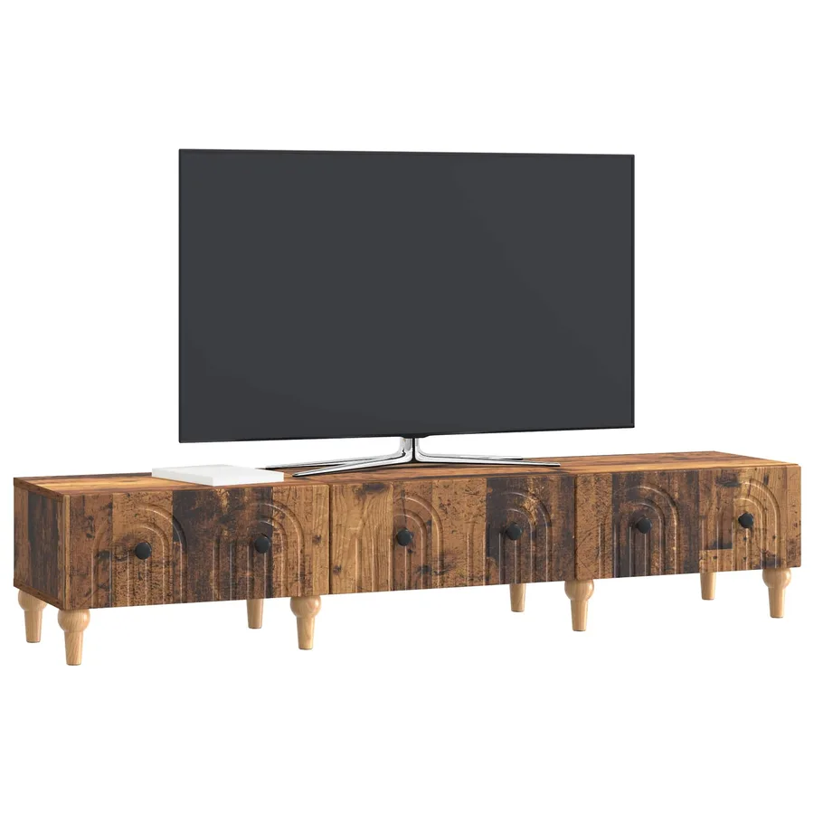 Meuble TV Bois ancien 147 x 34,5 x 30 cm Bois d'ingénierie - 3