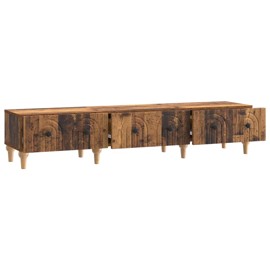 Meuble TV Bois ancien 147 x 34,5 x 30 cm Bois d'ingénierie - 5