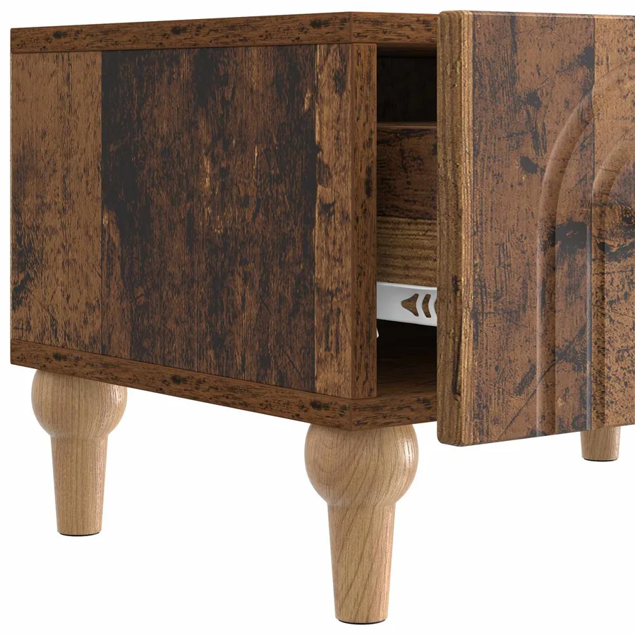 Meuble TV Bois ancien 147 x 34,5 x 30 cm Bois d'ingénierie - 9