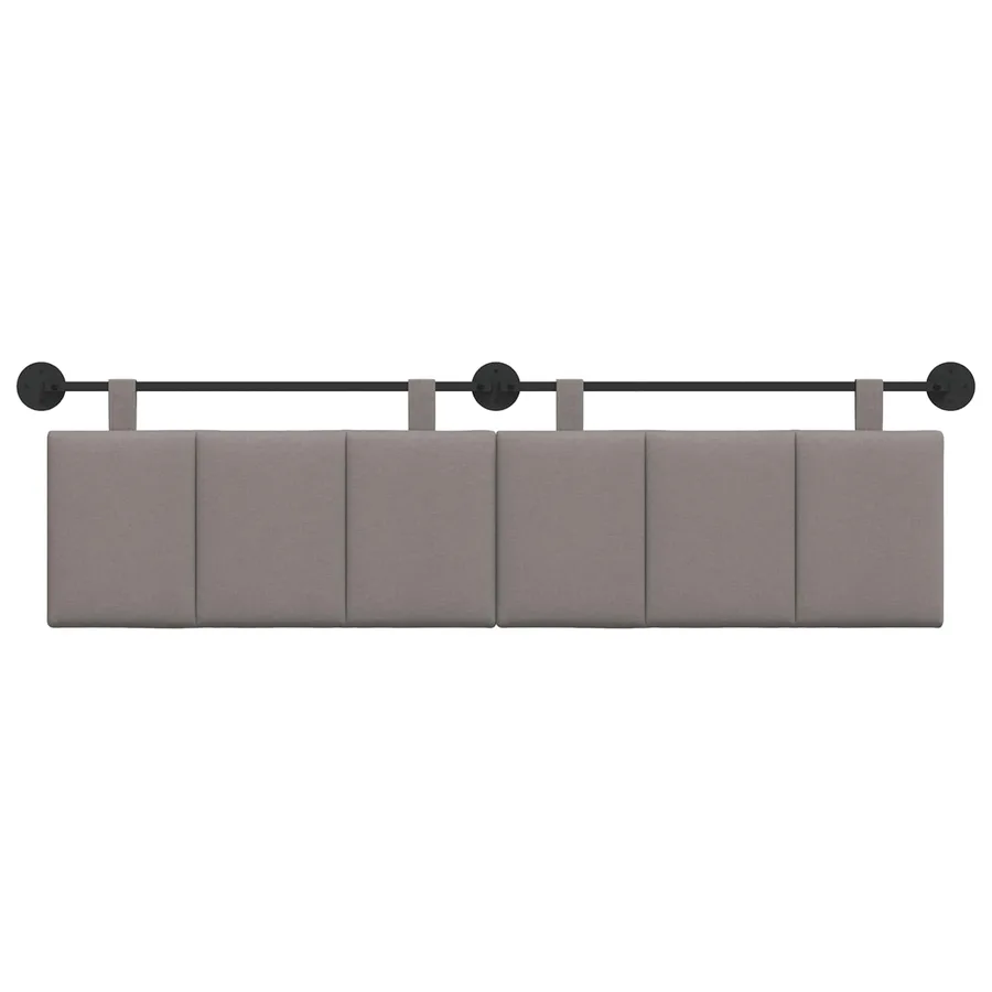 Tête de lit suspendue Taupe Tissu - 5