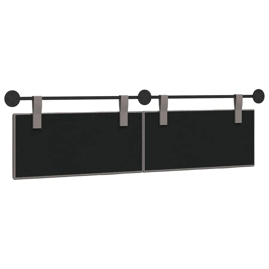 Tête de lit suspendue Taupe Tissu - 7