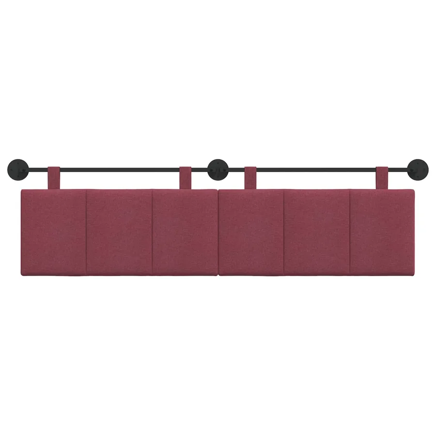 Tête de lit suspendue Bordeaux Tissu - 5