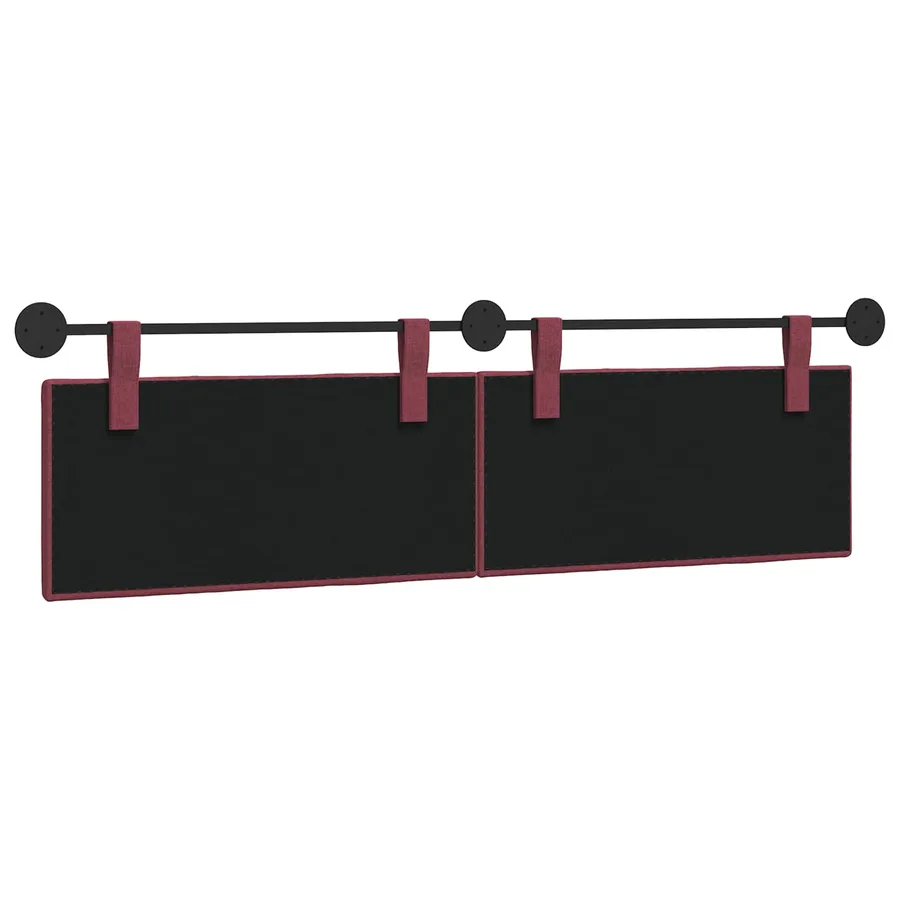 Tête de lit suspendue Bordeaux Tissu - 7