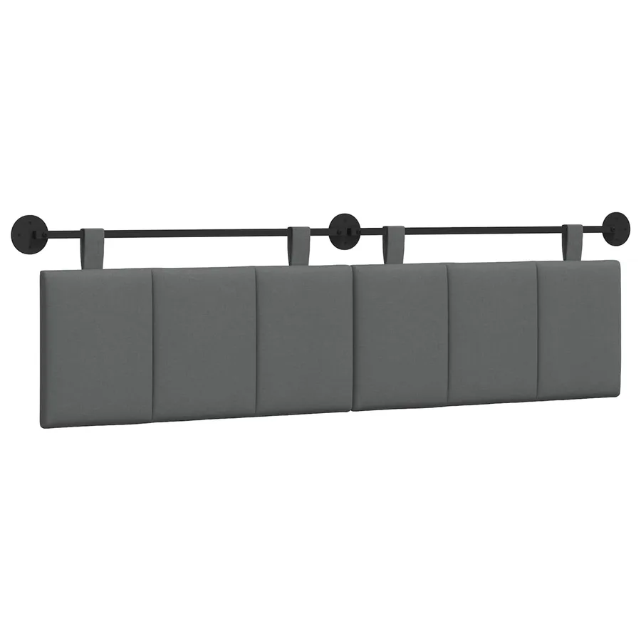 Tête de lit suspendue Gris foncé Tissu - 2