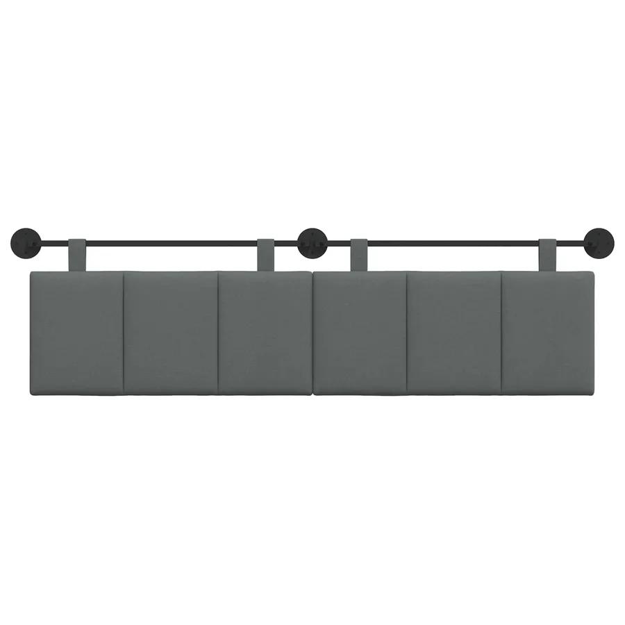 Tête de lit suspendue Gris foncé Tissu - 5
