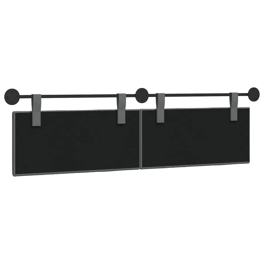 Tête de lit suspendue Gris foncé Tissu - 7