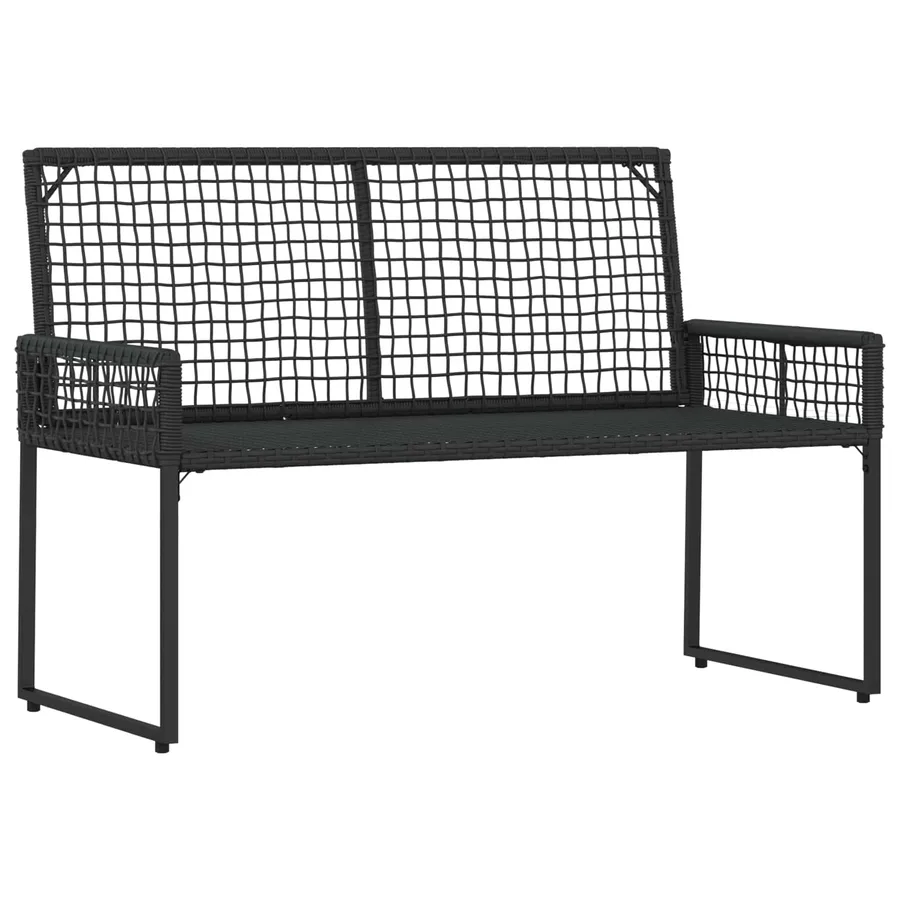 Banc extérieur Noir et blanc crème 118 x 55 x 82 cm - 4