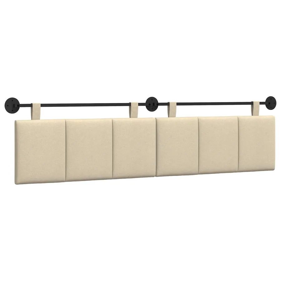 Tête de lit suspendue Crème Tissu - 2
