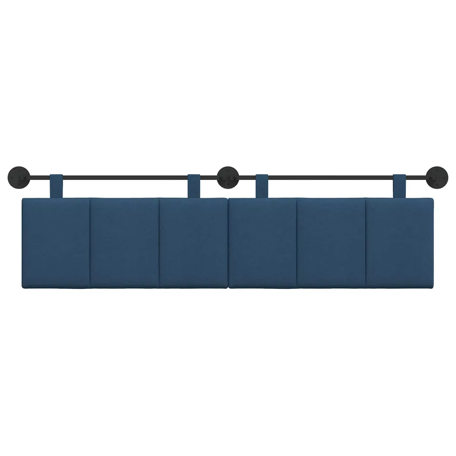 Tête de lit suspendue Bleu Tissu - 5
