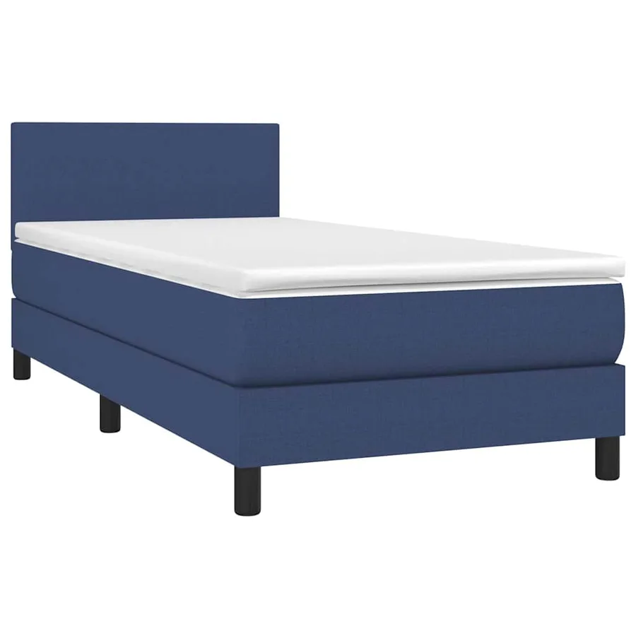 Sommier à lattes de lit avec matelas Bleu 80x200 cm Tissu - 3