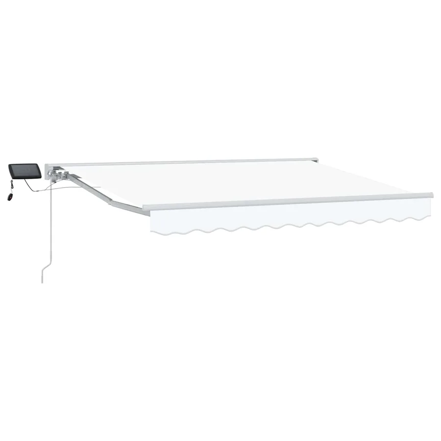 Cadre de store manuel avec LEDs Blanc 3 x 2,5 m - 2