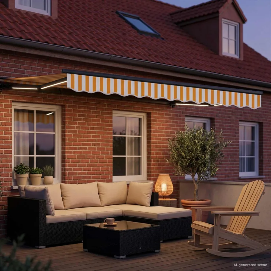 Cadre de store manuel avec LEDs 2,5 x 2 m - 3