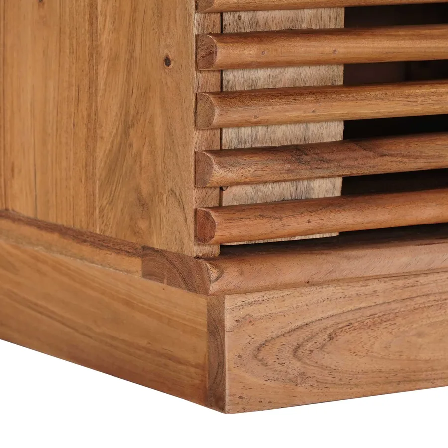 Table basse faite main Brun Teck 85 x 45,5 x 40 cm - 10