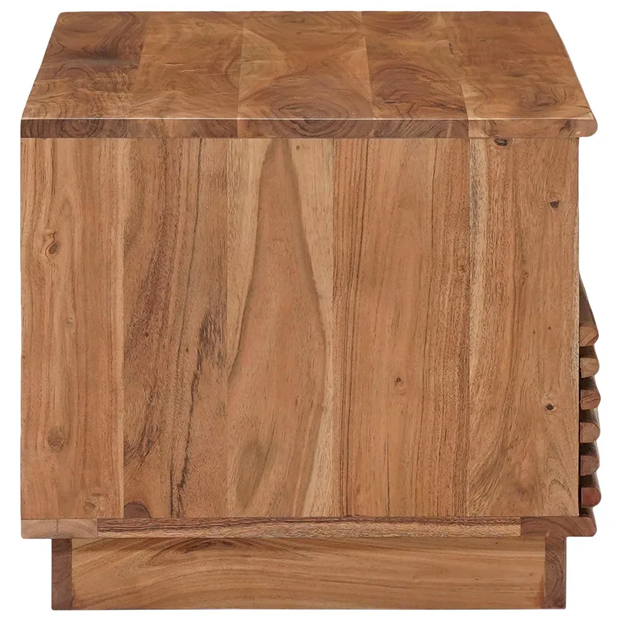 Table basse faite main Brun Teck 85 x 45,5 x 40 cm - 6