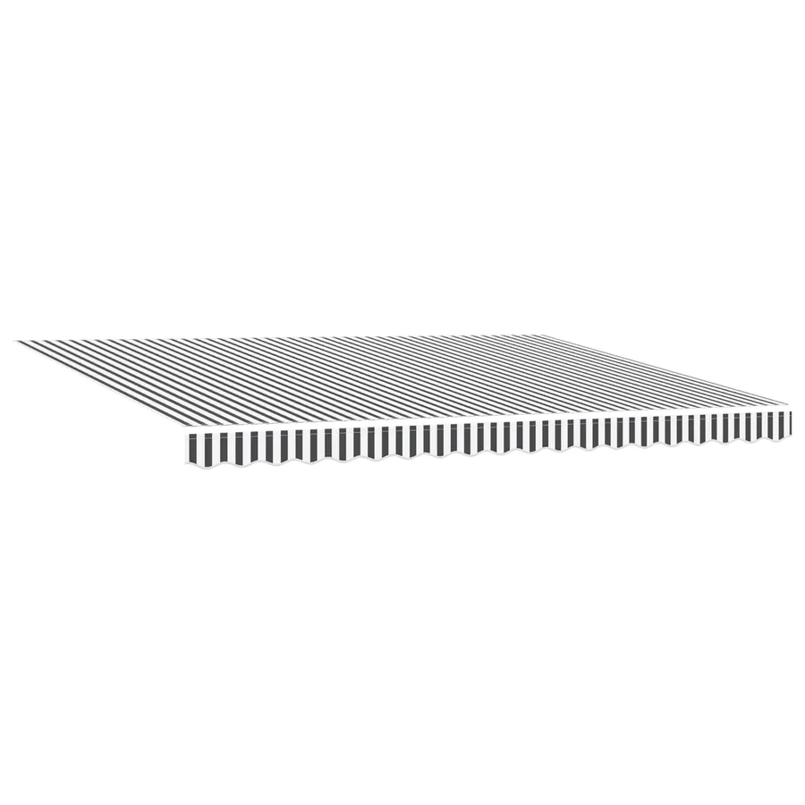 Auvent rétractable manuel Anthracite et blanc 4 × 3 m - 4