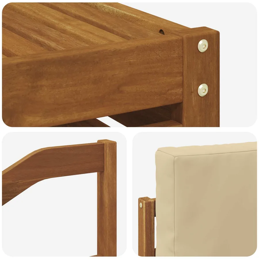 Ensemble de canapés d'extérieur 8 pcs Naturel et Beige - 7
