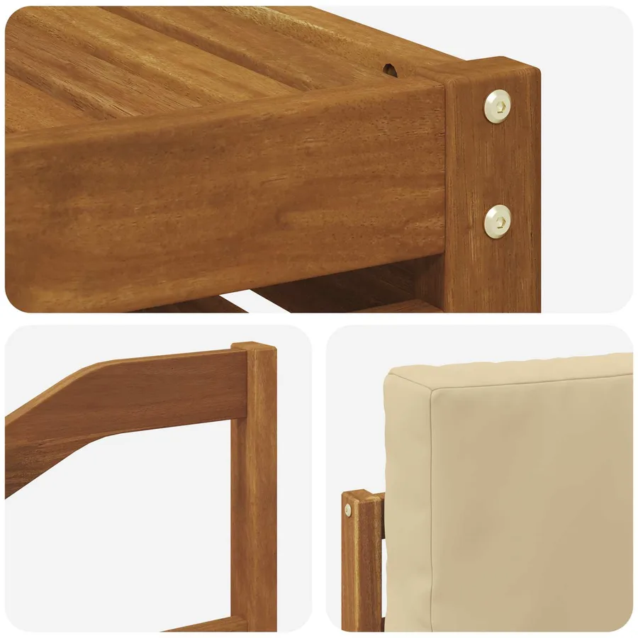 Ensemble de canapé d'angle avec coussin 7 pcs Naturel et Beige - 7