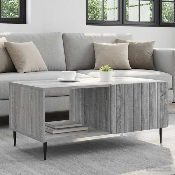 Table basse Sonoma gris 90 x 50 x 40 cm Bois d'ingénierie