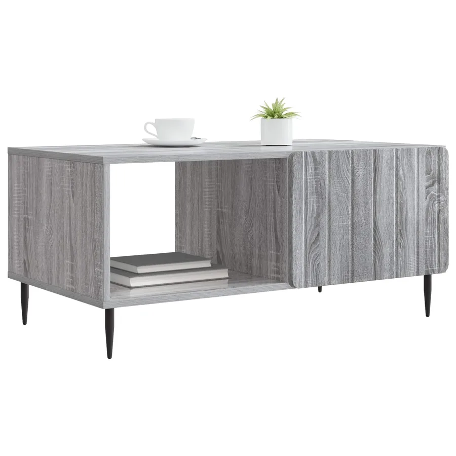 Table basse Sonoma gris 90 x 50 x 40 cm Bois d'ingénierie - 3